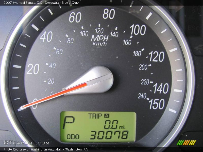Deepwater Blue / Gray 2007 Hyundai Sonata GLS