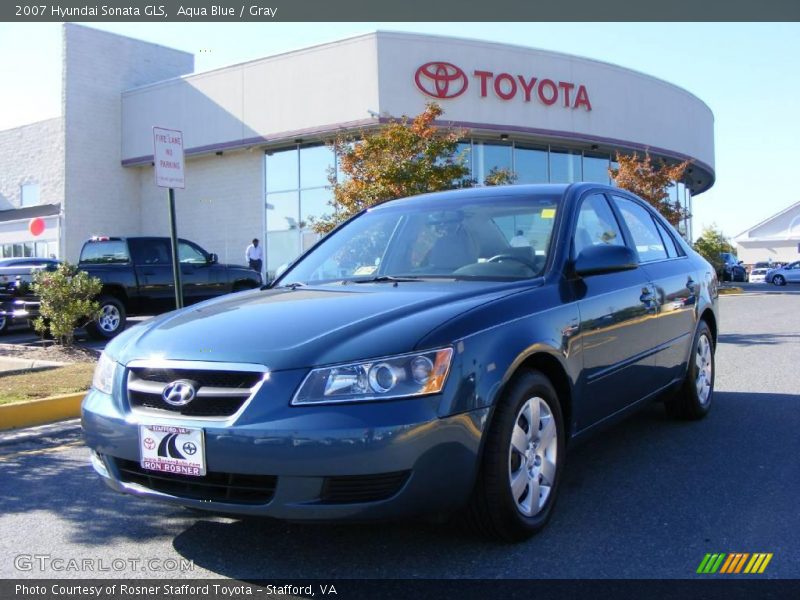 Aqua Blue / Gray 2007 Hyundai Sonata GLS