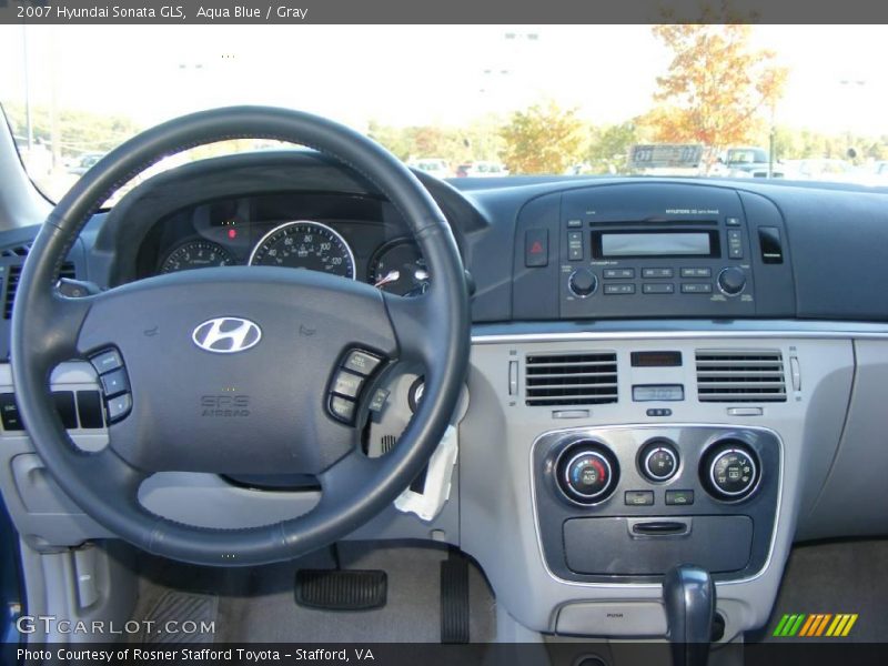 Aqua Blue / Gray 2007 Hyundai Sonata GLS