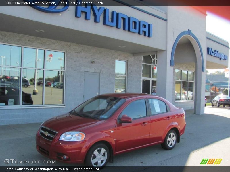Sport Red / Charcoal Black 2007 Chevrolet Aveo LS Sedan