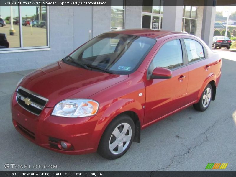 Sport Red / Charcoal Black 2007 Chevrolet Aveo LS Sedan