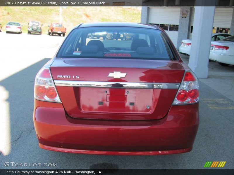 Sport Red / Charcoal Black 2007 Chevrolet Aveo LS Sedan