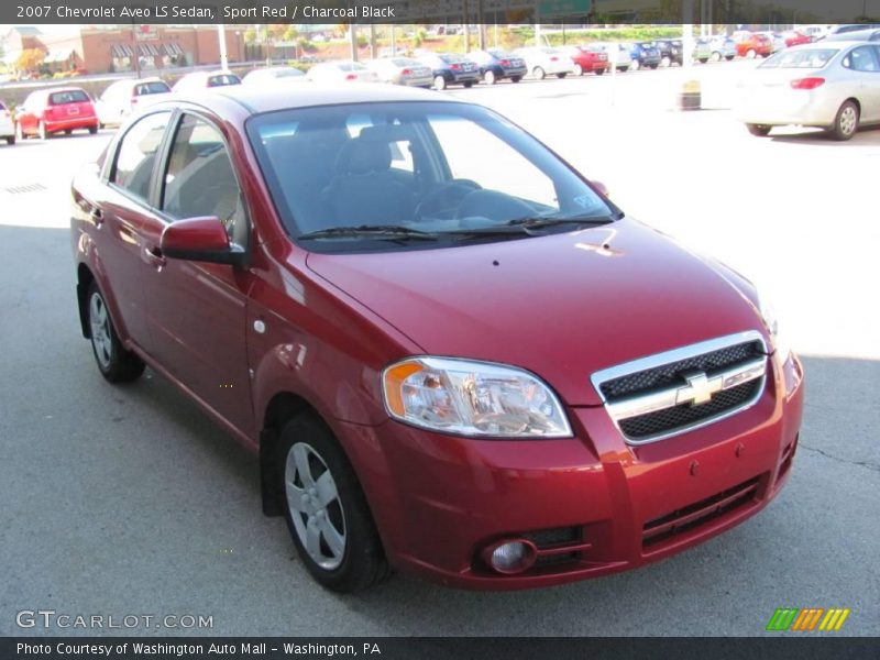 Sport Red / Charcoal Black 2007 Chevrolet Aveo LS Sedan