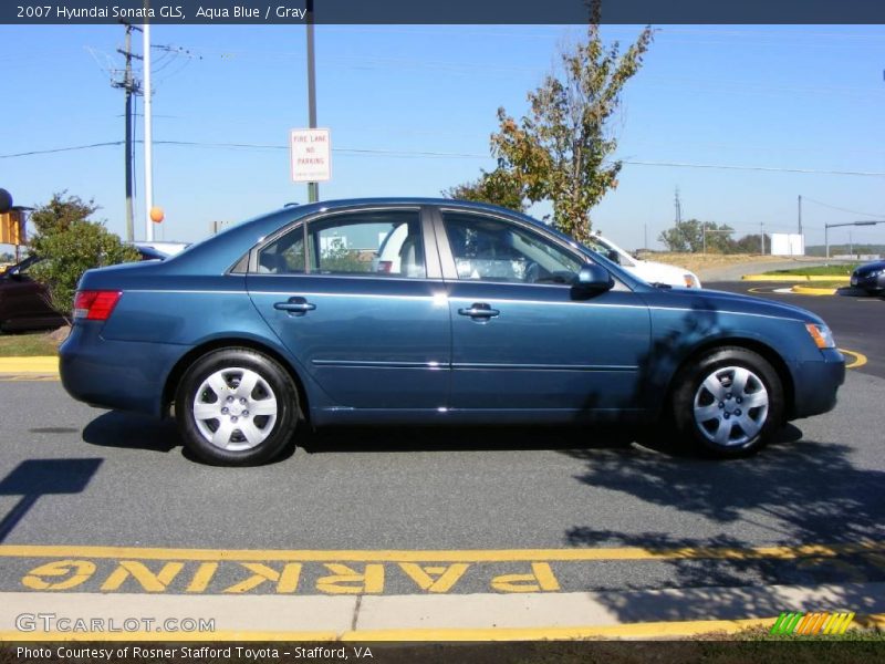 Aqua Blue / Gray 2007 Hyundai Sonata GLS