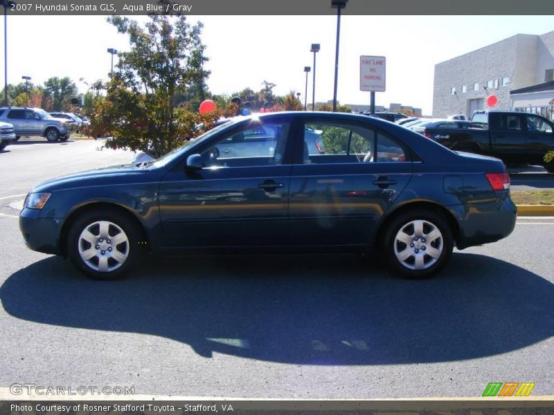 Aqua Blue / Gray 2007 Hyundai Sonata GLS