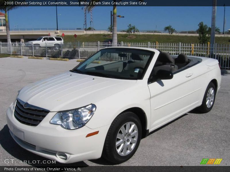 Stone White / Dark Slate Gray/Light Slate Gray 2008 Chrysler Sebring LX Convertible