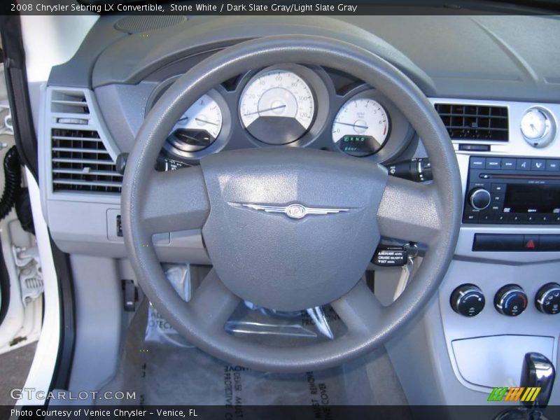 Stone White / Dark Slate Gray/Light Slate Gray 2008 Chrysler Sebring LX Convertible