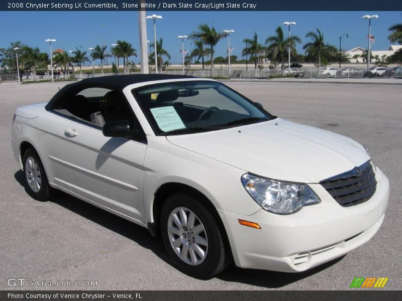 Stone White / Dark Slate Gray/Light Slate Gray 2008 Chrysler Sebring LX Convertible