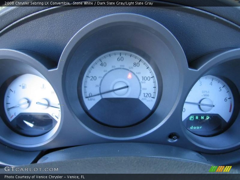 Stone White / Dark Slate Gray/Light Slate Gray 2008 Chrysler Sebring LX Convertible