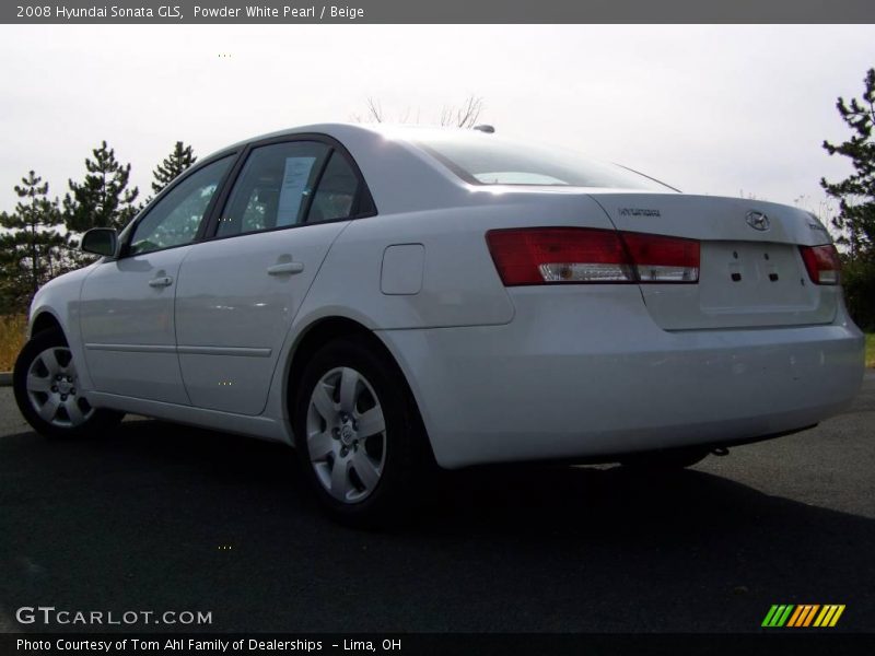 Powder White Pearl / Beige 2008 Hyundai Sonata GLS