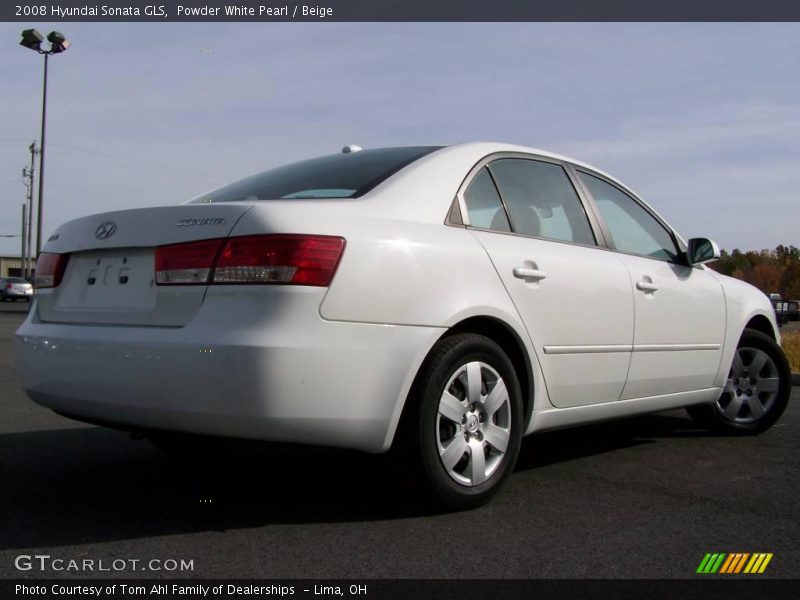 Powder White Pearl / Beige 2008 Hyundai Sonata GLS