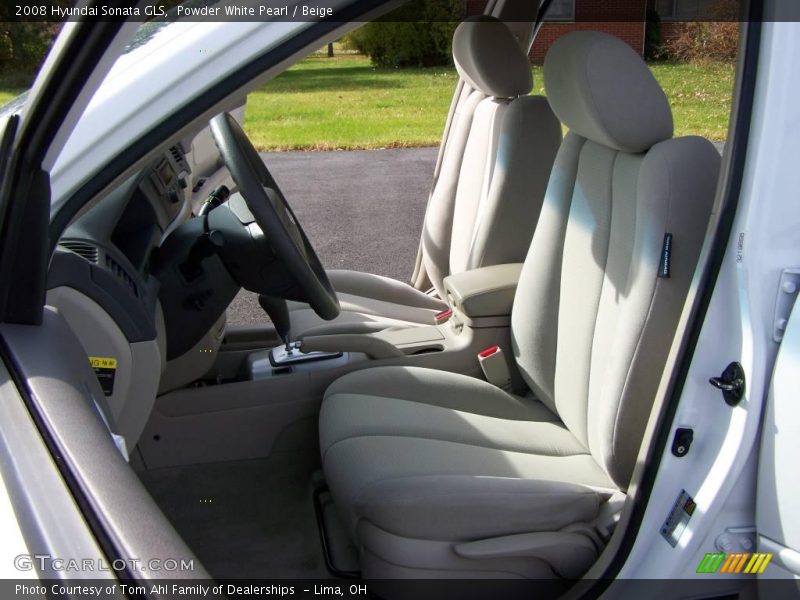 Powder White Pearl / Beige 2008 Hyundai Sonata GLS