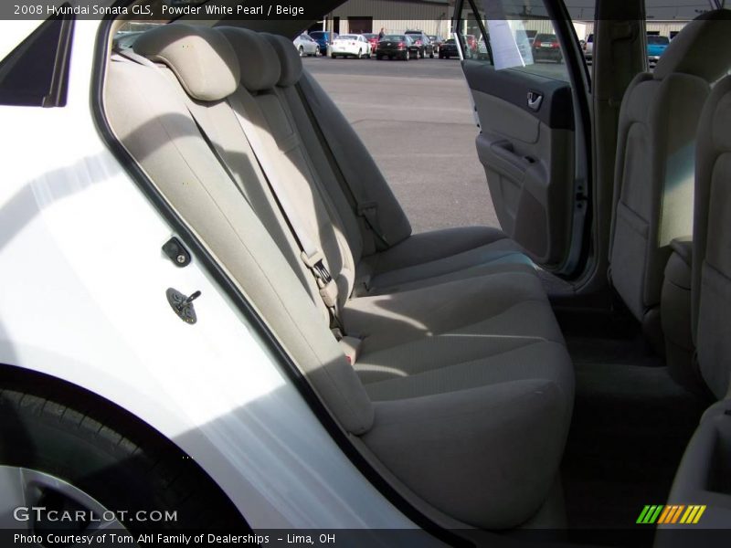 Powder White Pearl / Beige 2008 Hyundai Sonata GLS