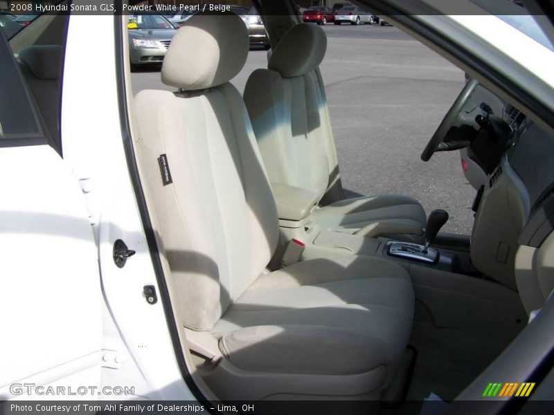 Powder White Pearl / Beige 2008 Hyundai Sonata GLS