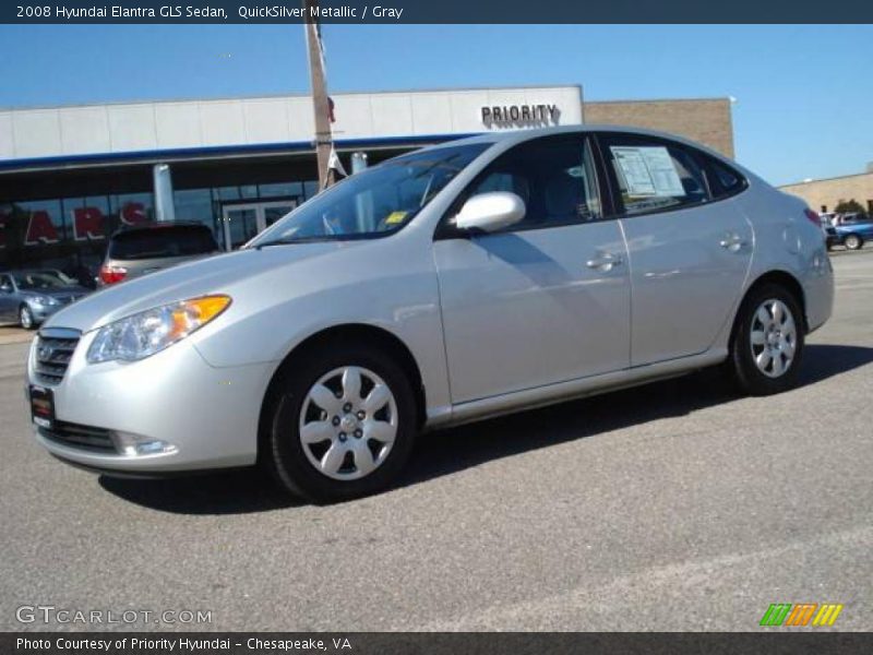 QuickSilver Metallic / Gray 2008 Hyundai Elantra GLS Sedan