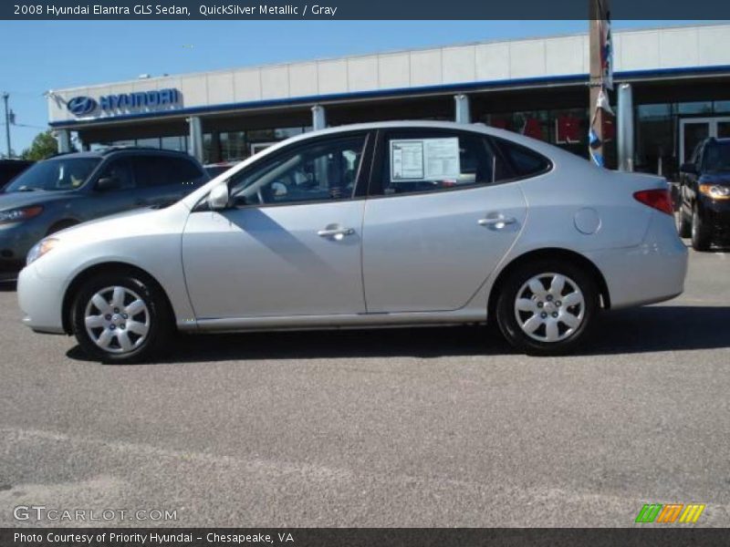 QuickSilver Metallic / Gray 2008 Hyundai Elantra GLS Sedan