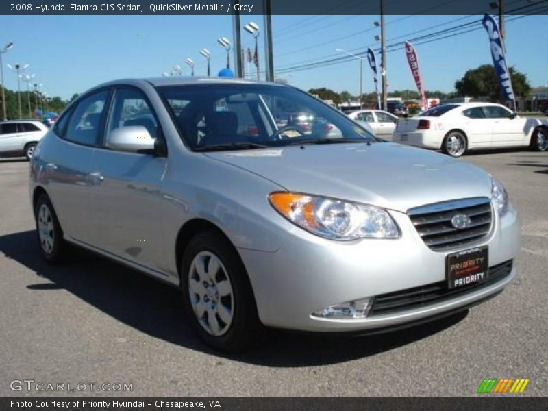 QuickSilver Metallic / Gray 2008 Hyundai Elantra GLS Sedan