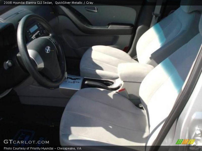 QuickSilver Metallic / Gray 2008 Hyundai Elantra GLS Sedan