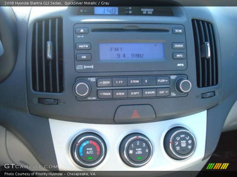 QuickSilver Metallic / Gray 2008 Hyundai Elantra GLS Sedan