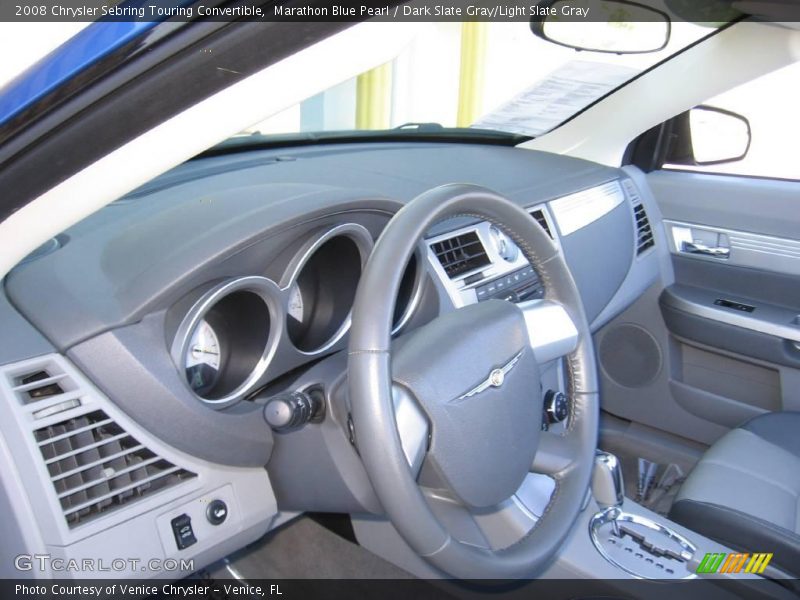 Marathon Blue Pearl / Dark Slate Gray/Light Slate Gray 2008 Chrysler Sebring Touring Convertible