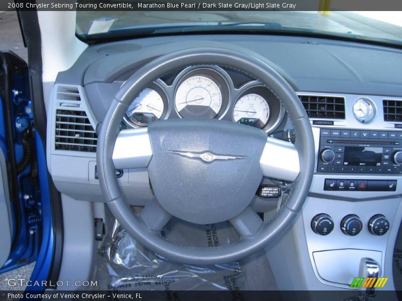 Marathon Blue Pearl / Dark Slate Gray/Light Slate Gray 2008 Chrysler Sebring Touring Convertible