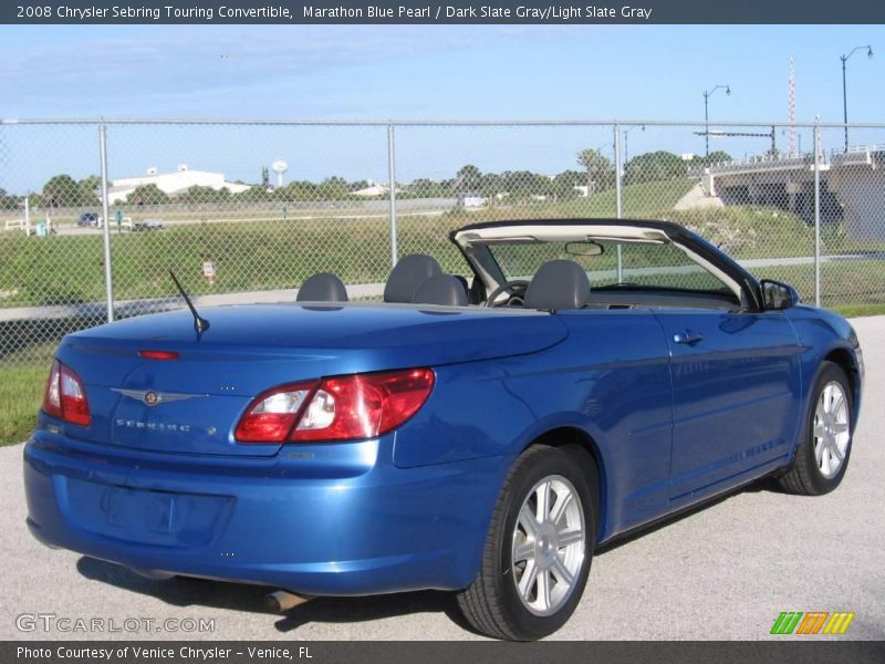 Marathon Blue Pearl / Dark Slate Gray/Light Slate Gray 2008 Chrysler Sebring Touring Convertible