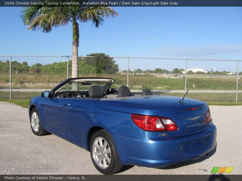 Marathon Blue Pearl / Dark Slate Gray/Light Slate Gray 2008 Chrysler Sebring Touring Convertible