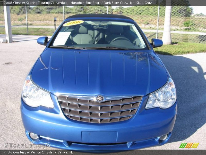 Marathon Blue Pearl / Dark Slate Gray/Light Slate Gray 2008 Chrysler Sebring Touring Convertible