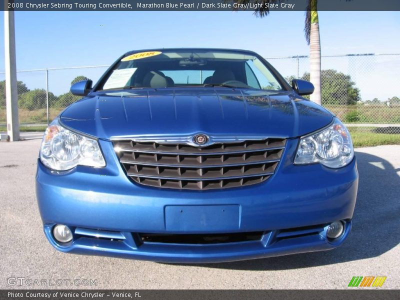 Marathon Blue Pearl / Dark Slate Gray/Light Slate Gray 2008 Chrysler Sebring Touring Convertible