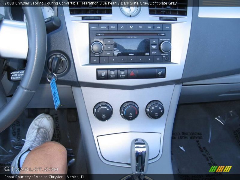 Marathon Blue Pearl / Dark Slate Gray/Light Slate Gray 2008 Chrysler Sebring Touring Convertible
