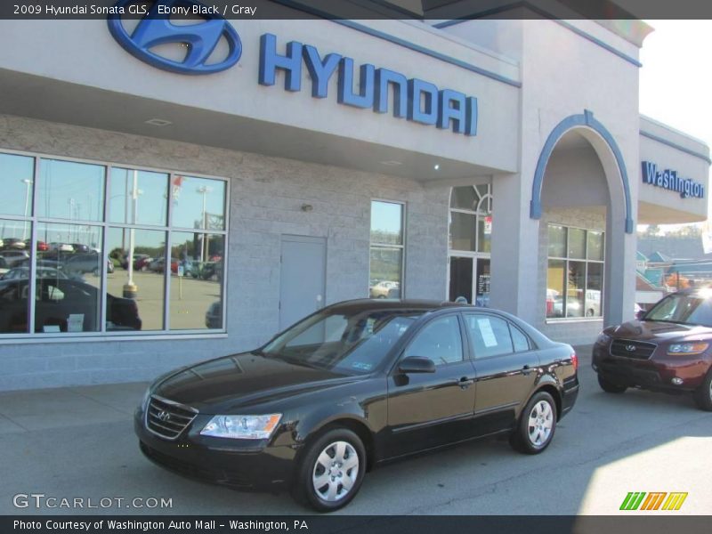 Ebony Black / Gray 2009 Hyundai Sonata GLS