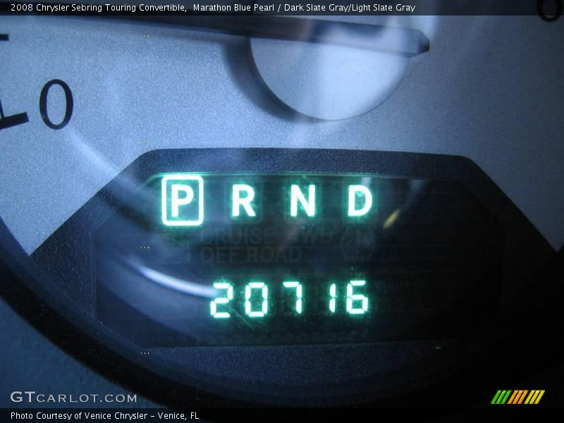 Marathon Blue Pearl / Dark Slate Gray/Light Slate Gray 2008 Chrysler Sebring Touring Convertible
