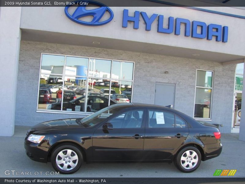 Ebony Black / Gray 2009 Hyundai Sonata GLS