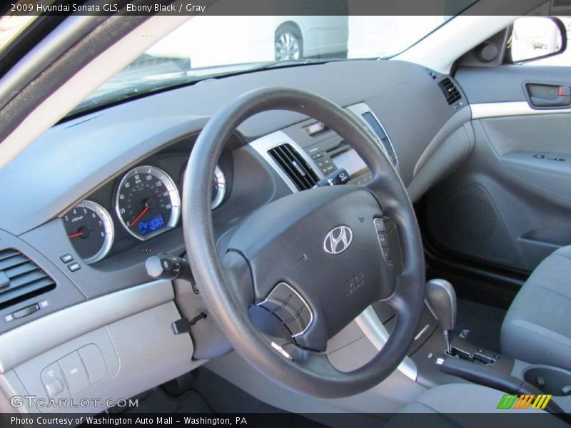 Ebony Black / Gray 2009 Hyundai Sonata GLS