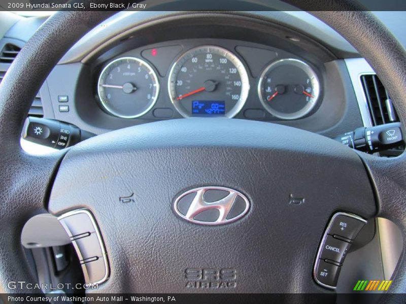Ebony Black / Gray 2009 Hyundai Sonata GLS