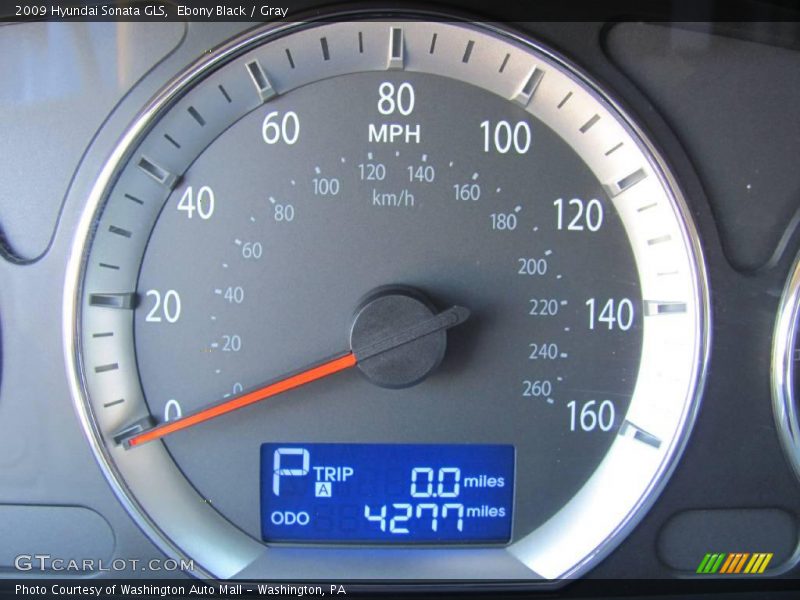 Ebony Black / Gray 2009 Hyundai Sonata GLS