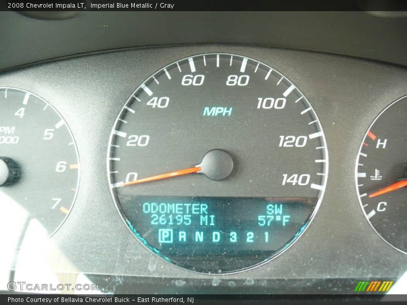 Imperial Blue Metallic / Gray 2008 Chevrolet Impala LT