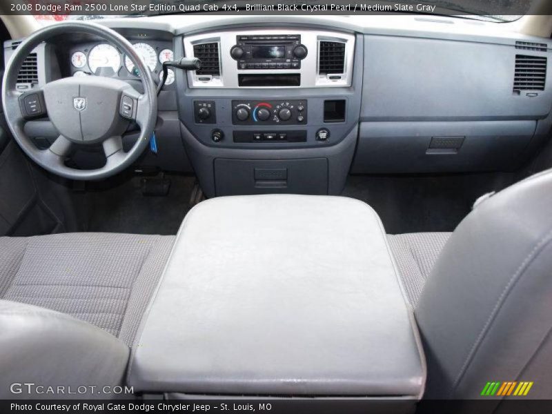 Brilliant Black Crystal Pearl / Medium Slate Gray 2008 Dodge Ram 2500 Lone Star Edition Quad Cab 4x4
