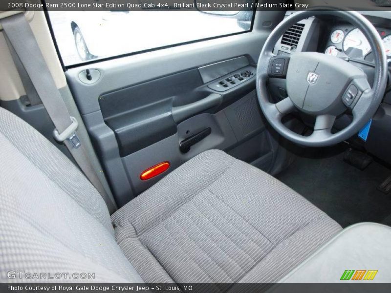 Brilliant Black Crystal Pearl / Medium Slate Gray 2008 Dodge Ram 2500 Lone Star Edition Quad Cab 4x4