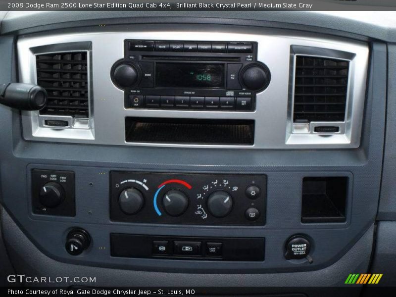 Brilliant Black Crystal Pearl / Medium Slate Gray 2008 Dodge Ram 2500 Lone Star Edition Quad Cab 4x4