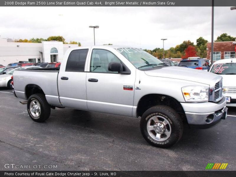 Bright Silver Metallic / Medium Slate Gray 2008 Dodge Ram 2500 Lone Star Edition Quad Cab 4x4