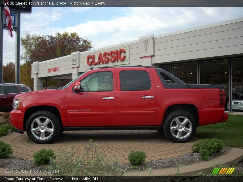 Victory Red / Ebony 2008 Chevrolet Avalanche LTZ 4x4