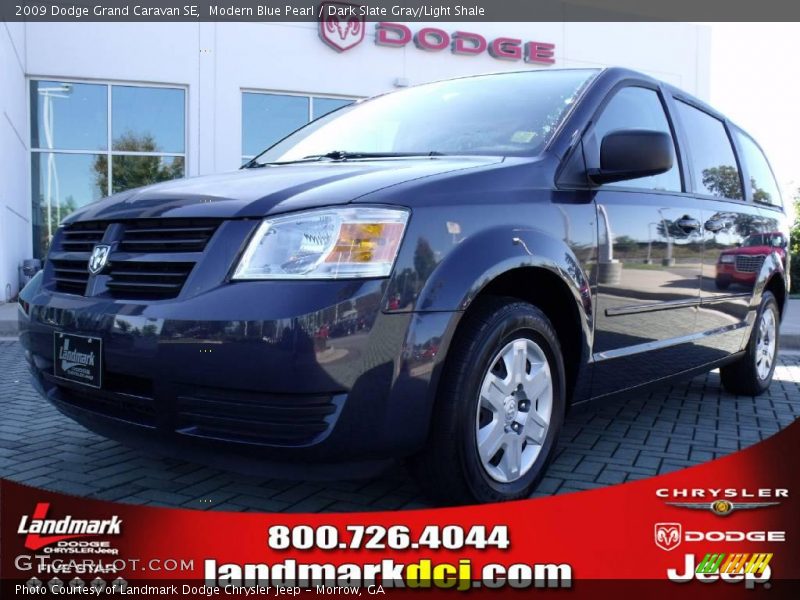 Modern Blue Pearl / Dark Slate Gray/Light Shale 2009 Dodge Grand Caravan SE