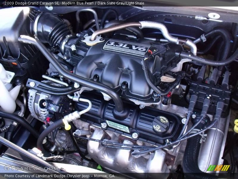 Modern Blue Pearl / Dark Slate Gray/Light Shale 2009 Dodge Grand Caravan SE