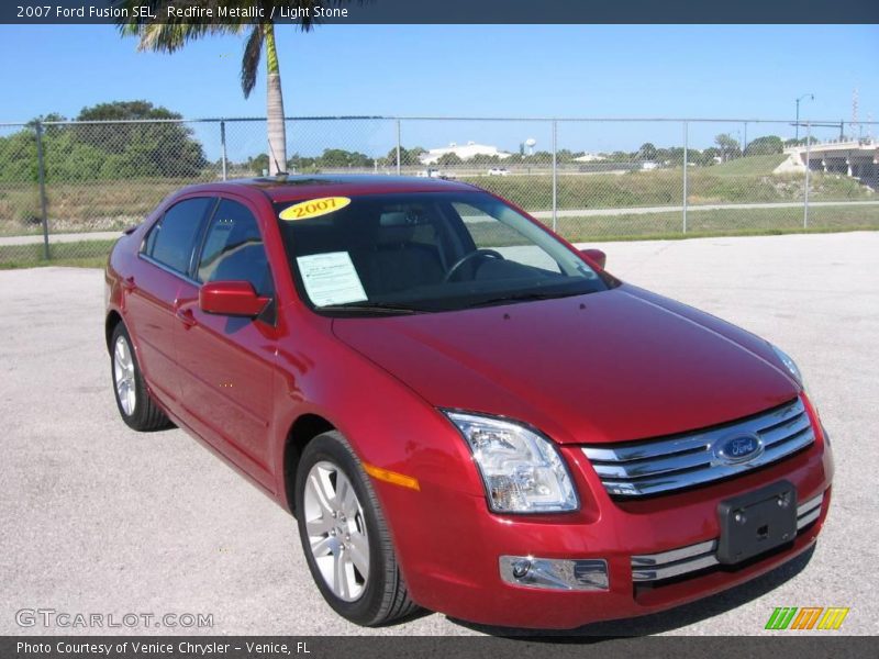 Redfire Metallic / Light Stone 2007 Ford Fusion SEL