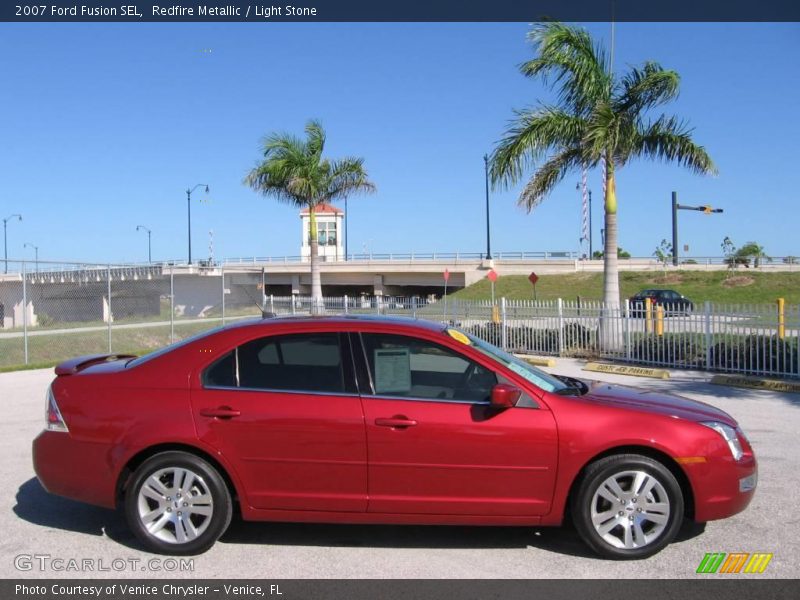 Redfire Metallic / Light Stone 2007 Ford Fusion SEL