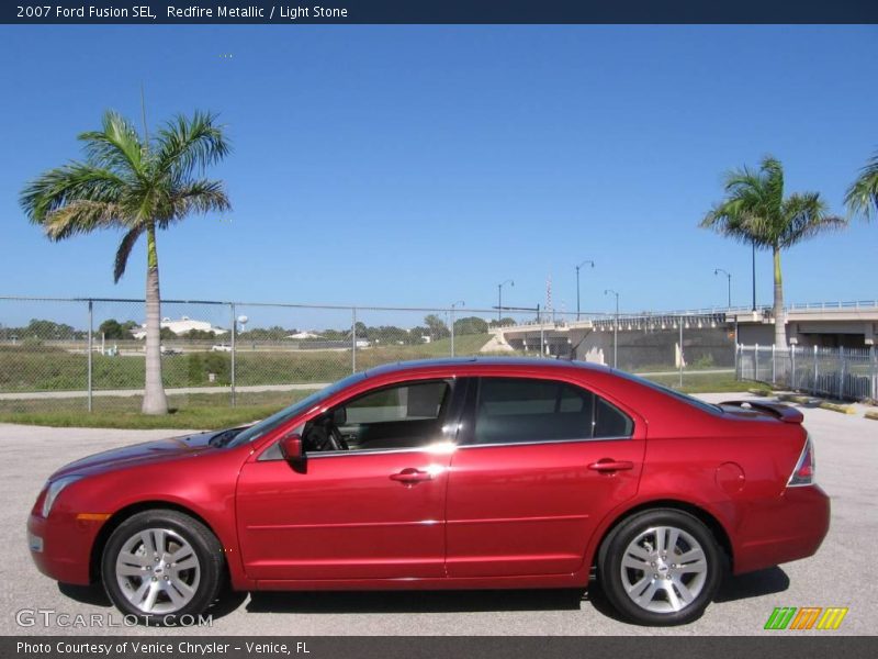 Redfire Metallic / Light Stone 2007 Ford Fusion SEL