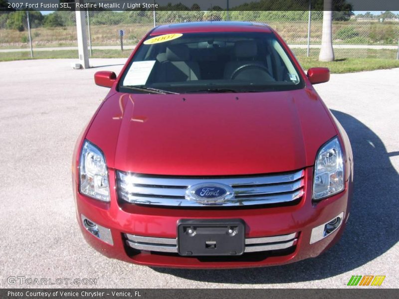 Redfire Metallic / Light Stone 2007 Ford Fusion SEL