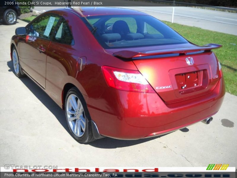 Habanero Red Pearl / Black 2006 Honda Civic Si Coupe