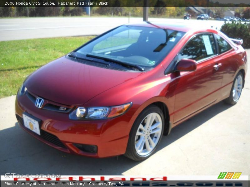 Habanero Red Pearl / Black 2006 Honda Civic Si Coupe